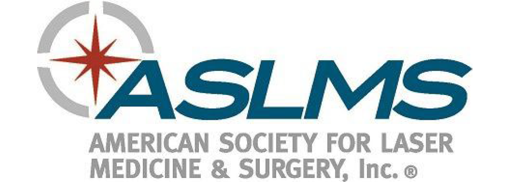 Logo of the American Society for Laser Medicine & Surgery, Inc. featuring bold blue and gray text.