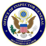 Seal of the Office of Inspector General, United States Department of Labor, featuring an eagle and shield emblem.